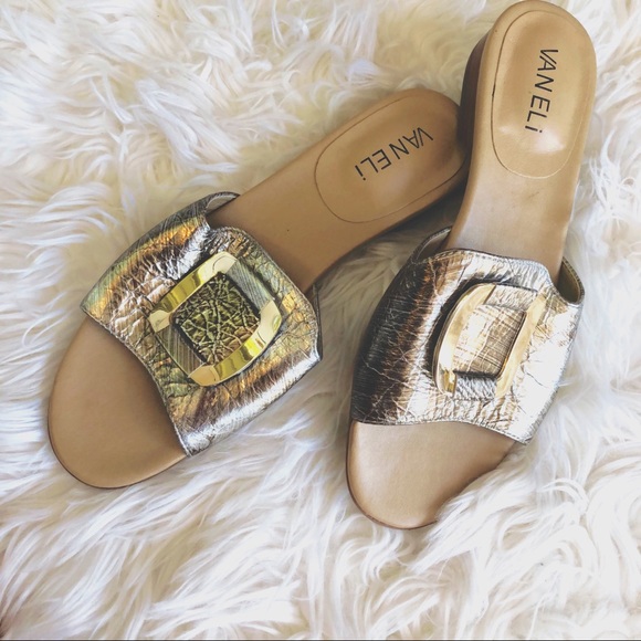 vaneli gold sandals